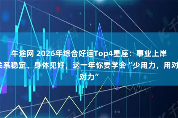 牛途网 2026年综合好运Top4星座：事业上岸、关系稳定、身体见好，这一年你要学会“少用力，用对力”